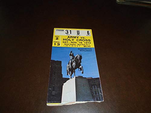 1972 HOLY CROSS AT ARMY COLLEGE FOOTBALL TICKET STUB EX-MINT