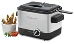 Cuisinart Compact Deep Fryer, Friteuse, Fast Heat-up and Frying, Silver (CDF-100C)