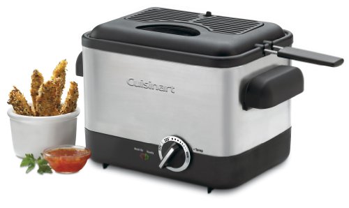 Cuisinart Compact Deep Fryer, Friteuse, Fast Heat-up and Frying, Silver (CDF-100C) by Cuisinart - Used condition - CA$45.42
