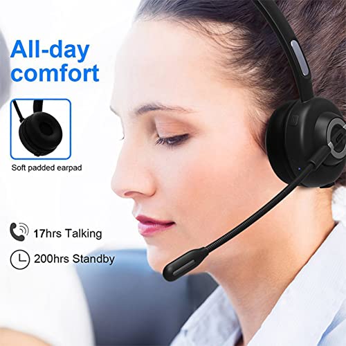 Call Center Headset, Redução de Ruído Forte Compatibilidade Headset, Fácil Controle, Confortável, Lo