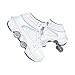 HANHJ Enfants Chaussures roulettes Unisexe Multifonction 2 en 1 Rétractable Double Roues LED Planche roulettes Sports Plein Air Entraînement Chaussures Patinage roulettes pour Filles,Bianca-36