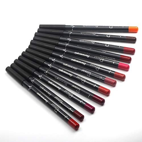 Niceface 12 Colors Lip Liner Set, High Pigmented Long Lasting Waterproof Matte Smooth And Creamy Make Up Lip Liners #TOP6