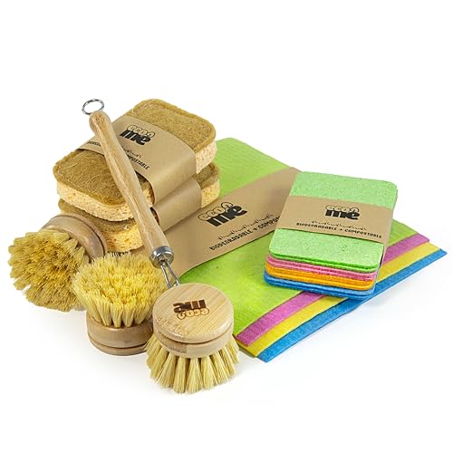 Dish Brushes For Washing Up Bundle | Swedish Dishcloth | Kitchen Washing Up Sponges | Washing Up Brushes For Kitchen | UK Brand