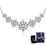 Collar con colgante de moissanita para mujer, plata de ley 925, collar de corazón de diamante de moissanita de 1 a 5 quilates, regalo para esposa, color D, VVS1, regalo romántico de aniversario para