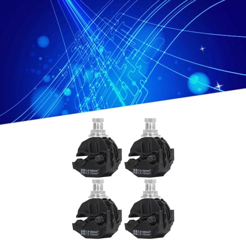 Miniatura 5 de Sunicon 5 Piezas Conector De Perforación De Aislamiento, 1kv Abrazadera De Perforación Sin Pelar Divisor De Cable De Alto Y Bajo Voltaje Abrazadera De Alambre De Perforación De Jjc-1