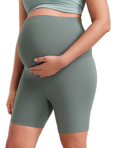 Image of CRZ YOGA Maternity Biker Shorts 6 inch | Butterluxe, Extremely Soft, Gentle Compression, Yoga, Super High Rise, U-shaped Belly, Pregnancy and Postpartum