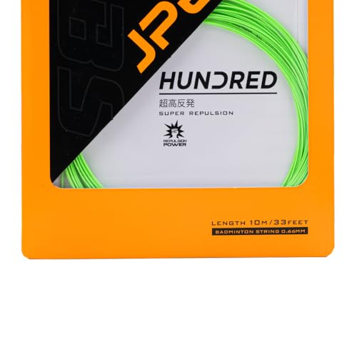 Image of Hundred JP 66 Badminton String | 0.66 mm High Repulsion & Control | Premium Hitting Sound & Shock Absorption | Durable Multi-Filament Nylon