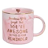 Valentines Day Gifts for Her Wife Girlfriend Women from Husband Boyfriend,12 oz Pink Ceramic Coffee...