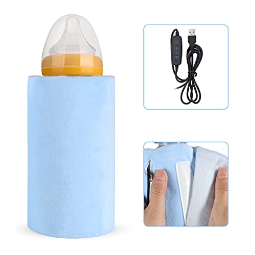 USB Out Portable Heizung Flaschenwärmer, Flasche Isolierung Flasche Flaschenwärmer Heizung Aufbewahrungstasche(Blue)