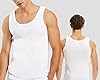 COSHAL® 3 Men's Cotton Vests Tank Tops White Sleeve-Less Plain Undershirts Out Door Breathable Slim Fit Summer Top Vest Everyday Athletic wear, Easy Fit Dry-Fit Workout Shirts White, 3XL #5