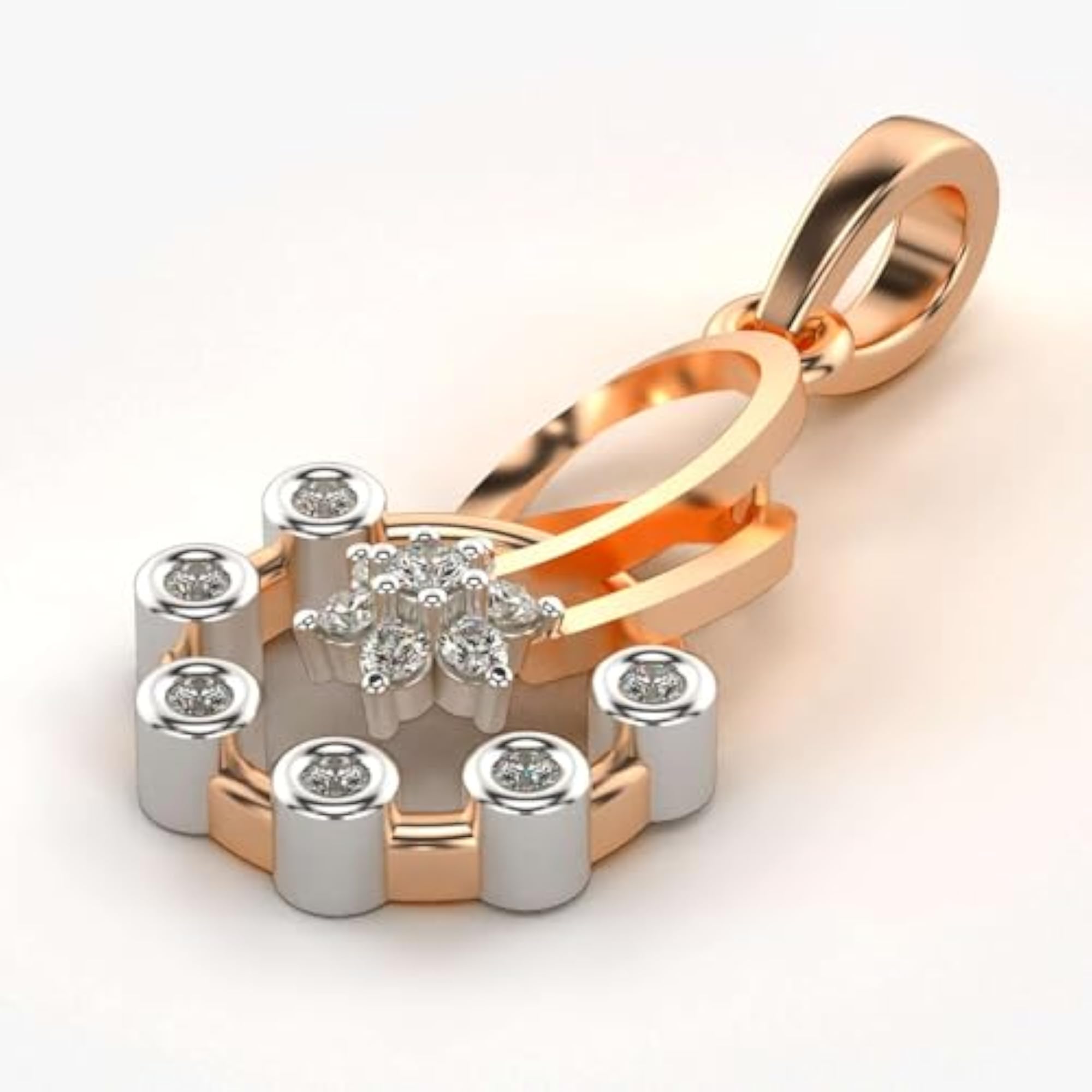 Women's Sterling Silver & Certified Lab Grown Diamond Pendant, 0.07cts