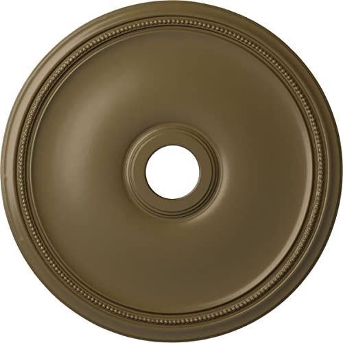Ekena Millwork CM24THMMF 24"OD X 3 5/8"ID X 1 3/4"P Theia Ceiling Medallion Fits Canopies Up to 6 3/4", Mississippi Mud