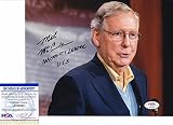 Mitch McConnell Senator Leader Signed Autograph 8x10 Photo PSA/DNA COA