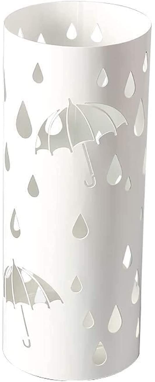 Porte-Parapluie Rond CHEWYNP 19.5X49Cm en Tôle avec Bac D'égouttement pour Entrée
