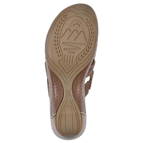 WHITE MOUNTAIN Shoes Valora Women's Clog Sandal, Brown/Woven, 9 M by WHITE MOUNTAIN - Used condition - Image 8