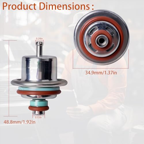 Fuel Injection Pressure Regulator 3.5BAR Kit with Clip, Replaces PR287 88894360 89017382, for Chevy Silverado/GMC Sierra 1500, Suburban/Tahoe/Yukon XL 2002-2005 by KCGLOBAL - Image 4