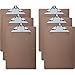 for Business Source Clipboards Hardboard Metal Clip 9x12-1/2 6/BD Brown 65637BD, for Metal clipboard, for clipboard Pack of 6, for clipboard Letter Brown hardboard 9x12 Flat Clip, for Brown clipboard