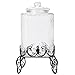 5 Gallon Glass Beverage Dispenser with Metal Stand TKT-11