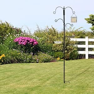 Bird Feeder Station Kit Bird Feeding Station with Deluxe Feeders Metal Feeder Pole with Suet Cage,Bird Feeder Tray - Image 3