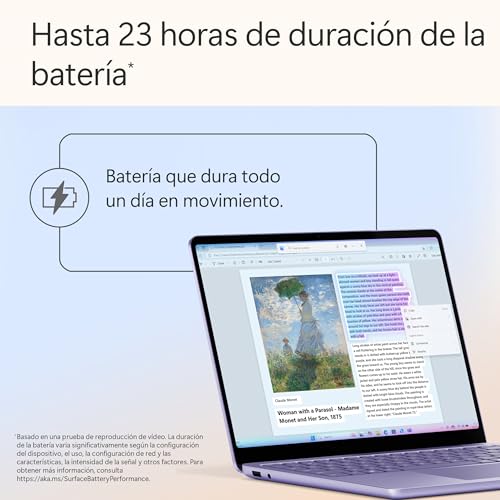 Microsoft Surface Laptop | Copilot+ PC | Pantalla táctil LCD 13'' | Snapdragon X Plus | 16GB RAM | Almacenamiento de 512GB | Último Modelo | Violeta