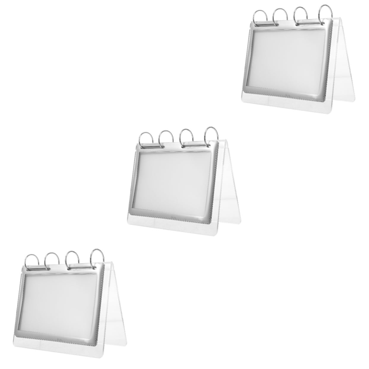 Sewroro 3piezas Soporte De Exhibición De Menú De Transparente Para Mesas Porta Carteles Vertical Para Restaurantes Diseño Doble Cara Para y Promociones