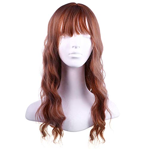 FRCOLOR Peruca Longa Ondulada Feminina Chocolate Loira Cacheada Peruca Meio Parte Peruca Peruca Natu