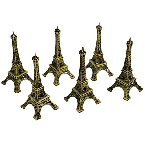 JETEHO 10 Pieces Mini Paris Eiffel Tower Iron Craft Architecture Model for Home, Office Decoration Crafts, 3.15'' Tall