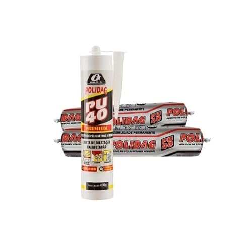 ADESIVO SILICONE SELANTE PU 40 POLIDAG PRETO 80g
