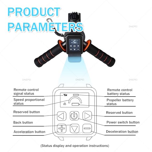 Miniatura 2 de Dnepei Moto Acuática Todoterreno De 500 W, 160 Minutos De Autonomía, Funciona Como Moto Acuática Y Motor Sup Para Explorar Piscinas Y Aguas Abiertas. 500w10000mah