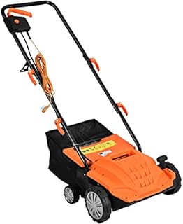 GiantexUK Electric Lawn Dethatcher, 2 In 1 Scarifier and Aerator with 40L Collection Bag and 3 Level Depth Adjustable, Yard Lawn Raker (Orange)
