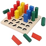 【Jouet éducatif】 Ce jouet de tableau de cognition peut aider les enfants à apprendre différentes formes, à exercer la capacité de créer des formes et des couleurs, ce qui est un jouet éducatif d'illumination mathématique.