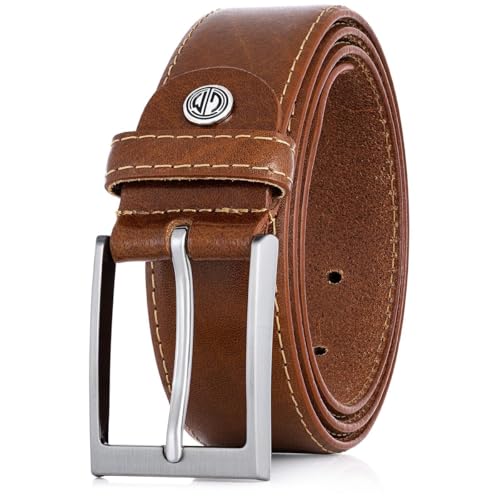 LINDENMANN LM Rindleder-Gürtel Echt Leder-Gürtel Herren/Vollleder-Gürtel Herren, Klassik-Gürtel XXL, cognac