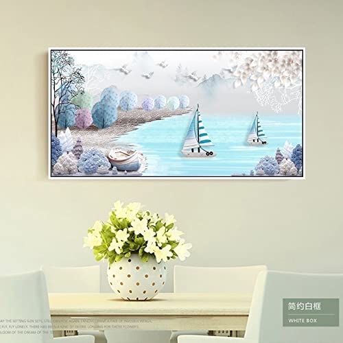 Diamond painting grand bateau pour décorer votre salon en strass 5D