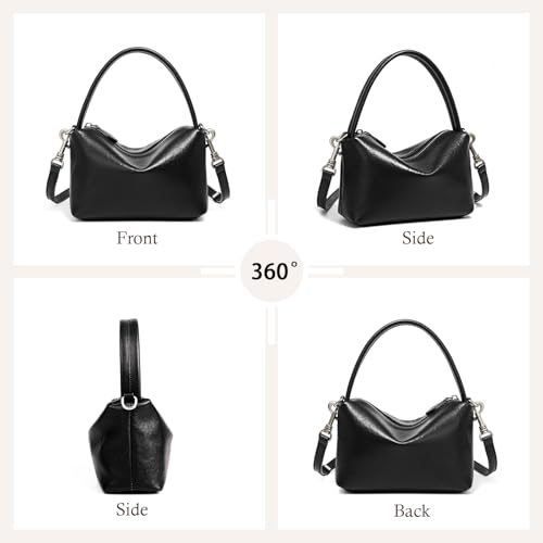 Image of MFFOR Leather Crossbody Bags for Women, Small Shoulder Purse, Hobo Handbags | Genuine Leather, 7.9*2.8*5.9inch, Detachable strap, Sleek design, Daily life
