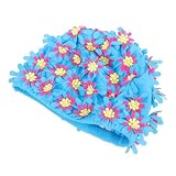 MAGICLULU Long Hair Swim Cap for Women, Handmade Pearl Flowe...