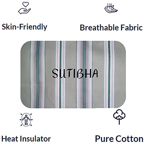Image of Men's Lattha Traditional Pure Cotton Underwear aka Patta wala Janghiya, Dhari wala / Striped Undergarment, Khadi Latthe Ka Jangia, Nicker,Chaddi; Nade wala kachha with wide Miyani /Asan & Back Pocket & Drawstring /Nada