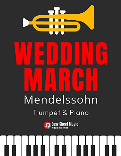 Wedding March I Mendelssohn | Trumpet Piano: EASY Duet Sheet Music for Late Beginners and Intermediate Players I Popular Classical Wedding Song I Video Tutorial I BIG Notes image 2