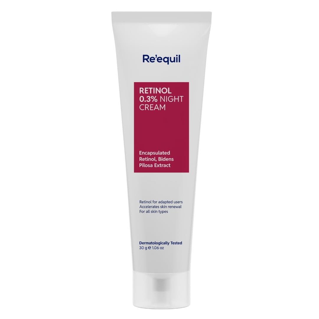 RE' EQUIL 0.3% Retinol Night Cream, Improves Skin Texture, Reduces Acne, Unisex, For All Skin Types, 30G
