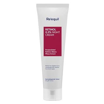 RE EQUIL 0.3% Retinol Night Cream, Improves Skin Texture, Reduces Acne, Unisex, For All Skin Types, 30G