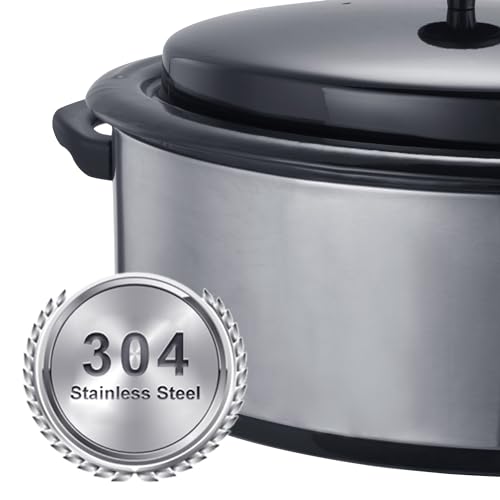 Master Massage 6 Quart LED Hot Stone Warmer with Digital Display– Stainless Steel Hot Stone Heater Portable- Massage Stone Heating Device-Massage Essentials for Massage Therapists