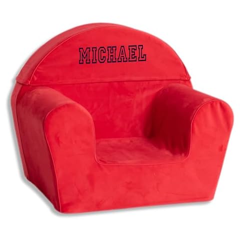 ABABY.COM Removable Cover Personalized Kids Chair, Red Cover