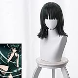 AHJSN Wig Fubuki Cosplay Wig Women Girls Heat Resistant Synthetic Hair Anime Cos Wig 40cm Short Navy Green Party