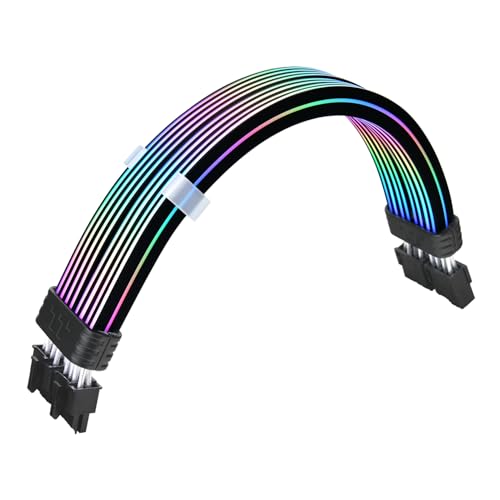 Thermaltake Tt Mod ARGB 8-Pin Cable; Illuminated Cable Extension; 345mm Length; 5V 3-Pin ARGB; 2x8-Pin Connectors; 16AWG; Black; AC-082-CN1NAN-A1
