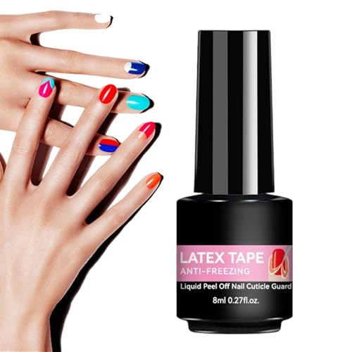 Capa Base Pelable: Líquido De Secado Rápido De 7 Ml, Protector Protector Para Bordes De Uñas, Capa De Preparación De Manicura En Gel, Diseño De Eliminación Con Precisión De Distribución Controla