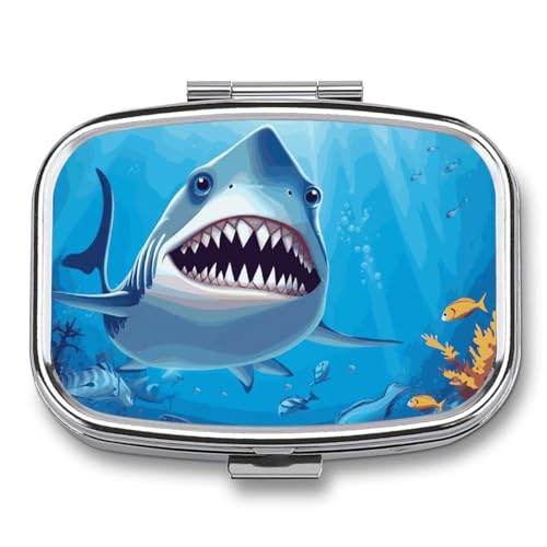 �X�N�G�A�s���{�b�N�X Smiling Shark �s���P�[�X 2�R���p�[�g�����g �� �s���I�[�K�i�C�U�[ ���z&�|�P�b�g�p �|�[�^�u�� ���s �s���{�b�N�X �� �r�^�~�� �^�� �̖� ���[�{�b�N�X �I�[�K�i�C�U�[
