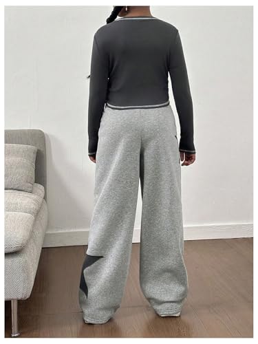 WDIRARA Girl's 2 Piece Set Star Graphic Tracksuit Long Sleeve T Shirt Fleece Sweatpants Outfits3