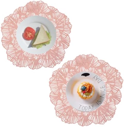 QYIQis Place Mats, 8Pcs Round Placemats, Washable PVC Placemats, Heat-Resistant Placemats, Waterproof PVC Placemats, Washable Table Coasters Non-Slip Kitchen Placemats for Home Kitchen Restaurant