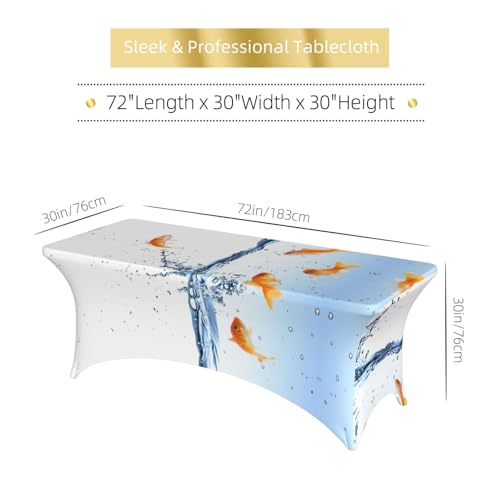 Nappe de table extensible élasthanne poisson 1,8 m lavable - 7