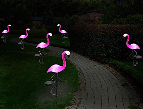 Elumaxon Flamingo Lawn Lamp - Garden Decor Solar Lights, Solar Flamingo Lights, Outdoor Decorative Stak, Solar Pink Flamingo Yard Ornaments (Pink)