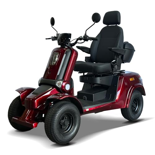 Heavy Duty 4-Wheel Mobility Scooter for Seniors & Adults, 1000W Powered Mobility Scooters, All Terrain Fast Electric Mobility Scooters, 15MPH, 500 LBS Capacity for Seniors & Adults